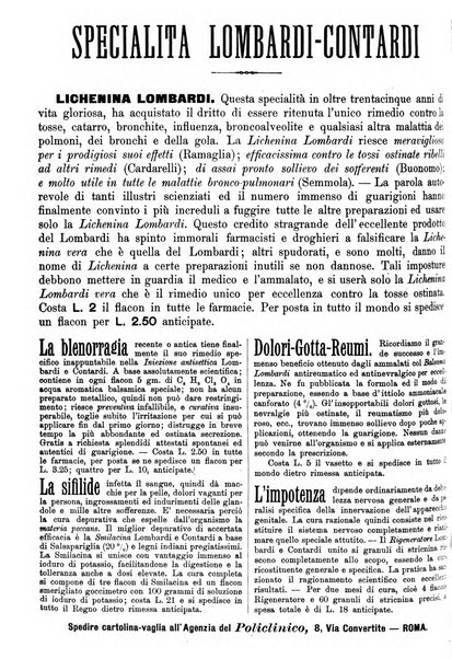 Supplemento al policlinico periodico di medicina, chirurgia ed igiene