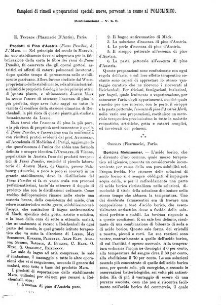 Supplemento al policlinico periodico di medicina, chirurgia ed igiene