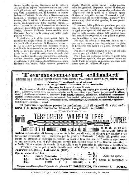 Supplemento al policlinico periodico di medicina, chirurgia ed igiene