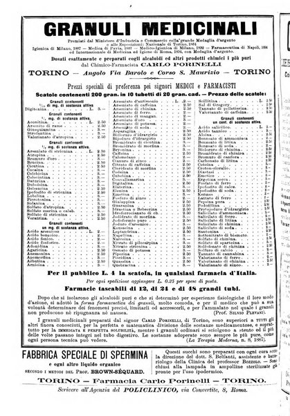 Supplemento al policlinico periodico di medicina, chirurgia ed igiene