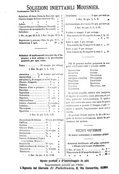 Supplemento al policlinico periodico di medicina, chirurgia ed igiene