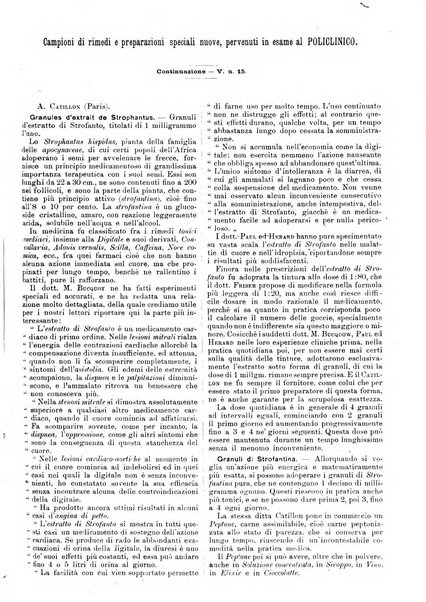 Supplemento al policlinico periodico di medicina, chirurgia ed igiene