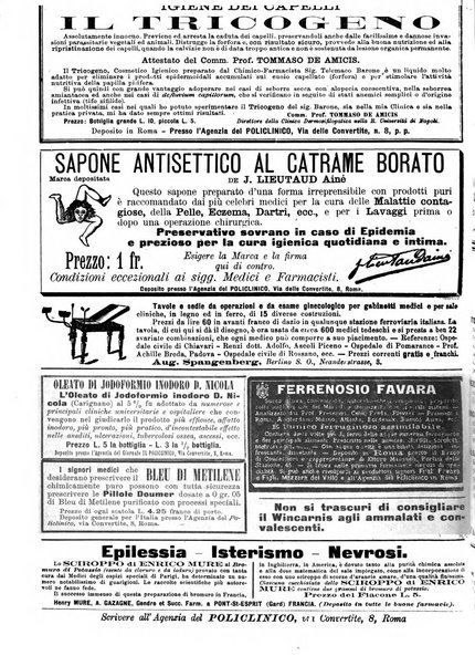 Supplemento al policlinico periodico di medicina, chirurgia ed igiene