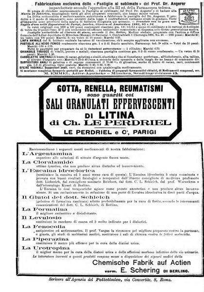 Supplemento al policlinico periodico di medicina, chirurgia ed igiene