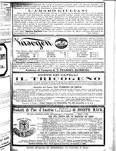 Supplemento al policlinico periodico di medicina, chirurgia ed igiene