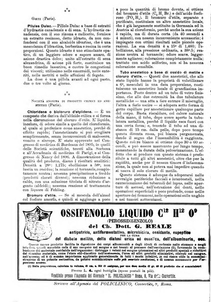 Supplemento al policlinico periodico di medicina, chirurgia ed igiene