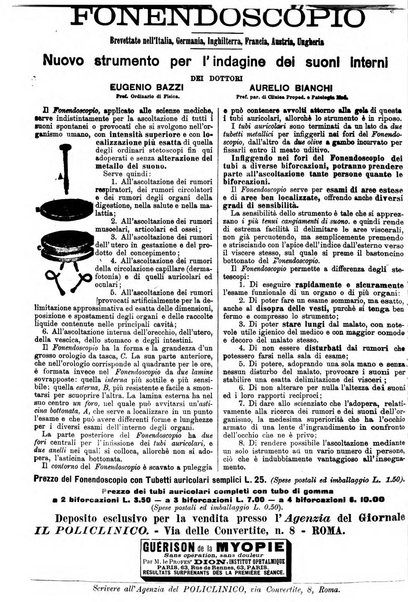 Supplemento al policlinico periodico di medicina, chirurgia ed igiene