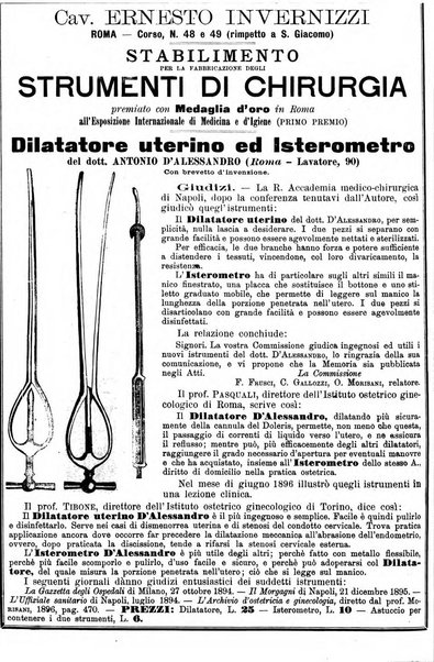 Supplemento al policlinico periodico di medicina, chirurgia ed igiene