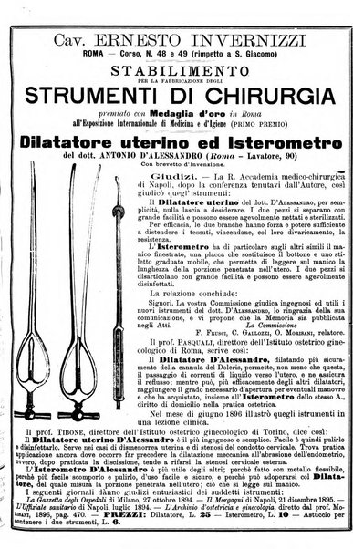 Supplemento al policlinico periodico di medicina, chirurgia ed igiene