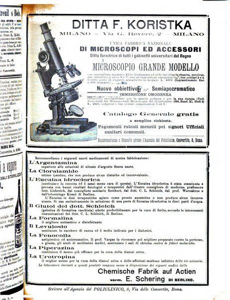 Supplemento al policlinico periodico di medicina, chirurgia ed igiene