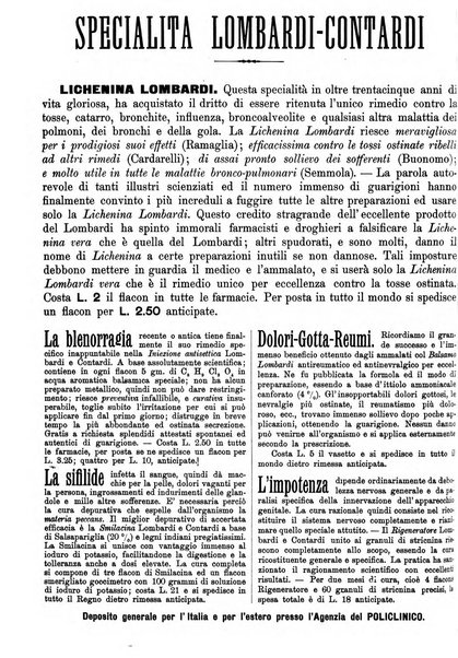 Supplemento al policlinico periodico di medicina, chirurgia ed igiene