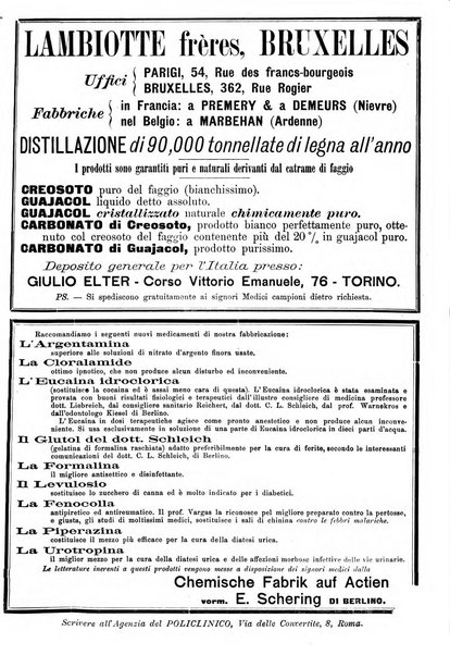 Supplemento al policlinico periodico di medicina, chirurgia ed igiene