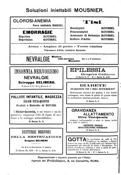 Supplemento al policlinico periodico di medicina, chirurgia ed igiene