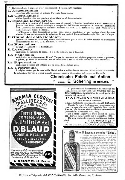 Supplemento al policlinico periodico di medicina, chirurgia ed igiene