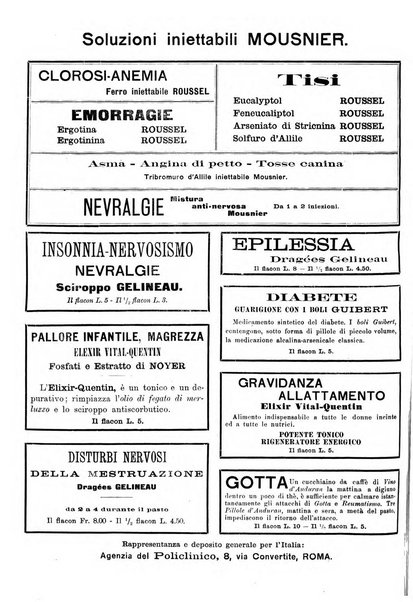 Supplemento al policlinico periodico di medicina, chirurgia ed igiene