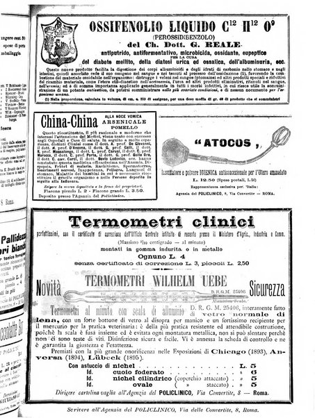 Supplemento al policlinico periodico di medicina, chirurgia ed igiene