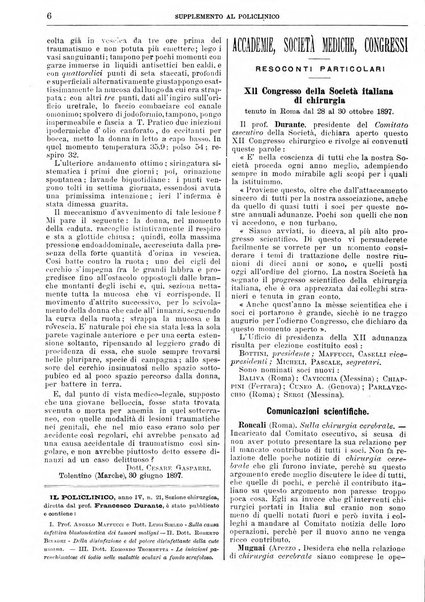 Supplemento al policlinico periodico di medicina, chirurgia ed igiene