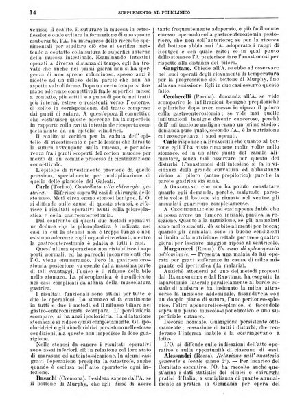 Supplemento al policlinico periodico di medicina, chirurgia ed igiene