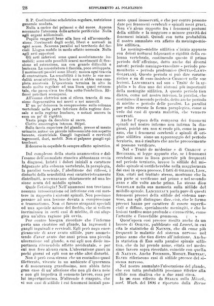 Supplemento al policlinico periodico di medicina, chirurgia ed igiene