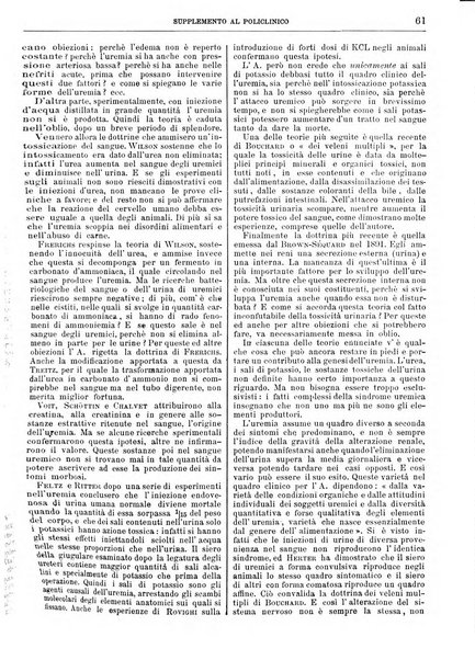 Supplemento al policlinico periodico di medicina, chirurgia ed igiene