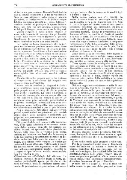 Supplemento al policlinico periodico di medicina, chirurgia ed igiene