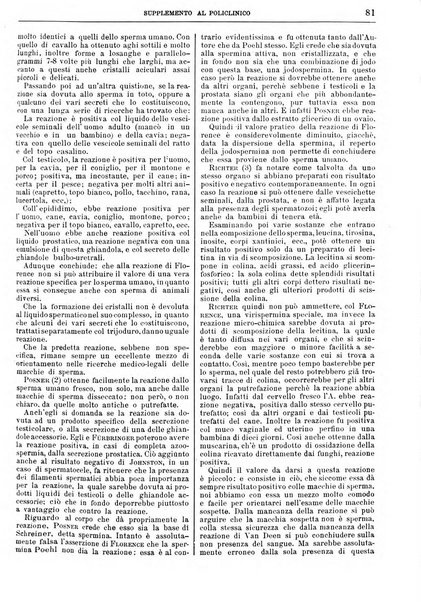 Supplemento al policlinico periodico di medicina, chirurgia ed igiene