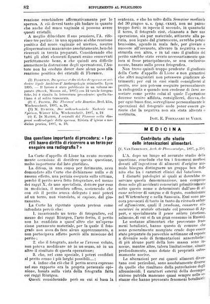 Supplemento al policlinico periodico di medicina, chirurgia ed igiene