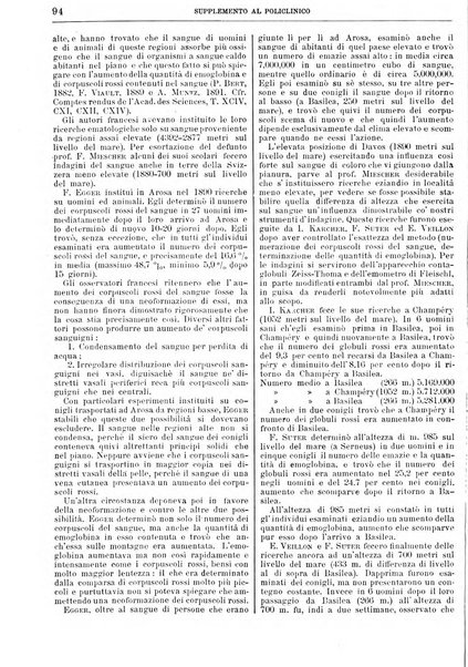 Supplemento al policlinico periodico di medicina, chirurgia ed igiene