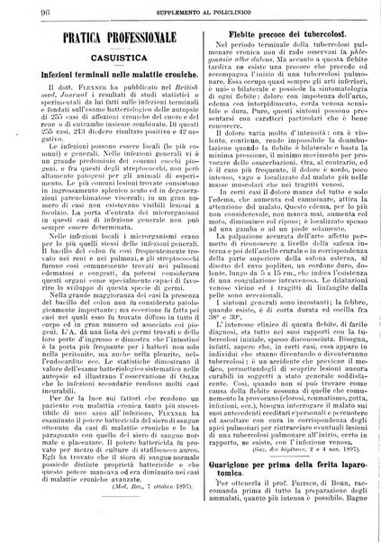 Supplemento al policlinico periodico di medicina, chirurgia ed igiene