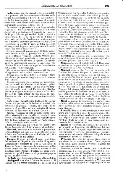 Supplemento al policlinico periodico di medicina, chirurgia ed igiene