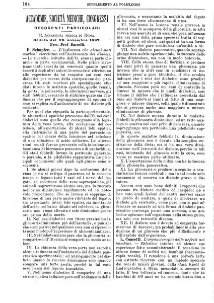 Supplemento al policlinico periodico di medicina, chirurgia ed igiene