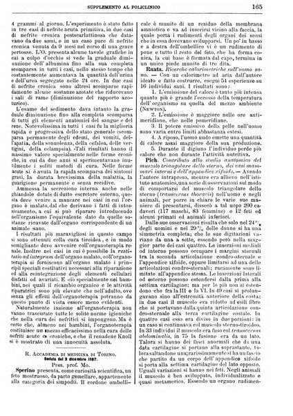 Supplemento al policlinico periodico di medicina, chirurgia ed igiene