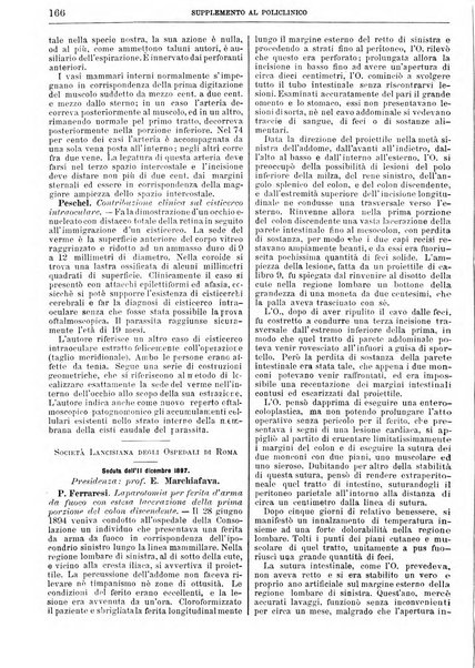 Supplemento al policlinico periodico di medicina, chirurgia ed igiene