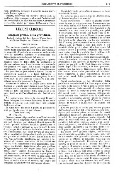 Supplemento al policlinico periodico di medicina, chirurgia ed igiene