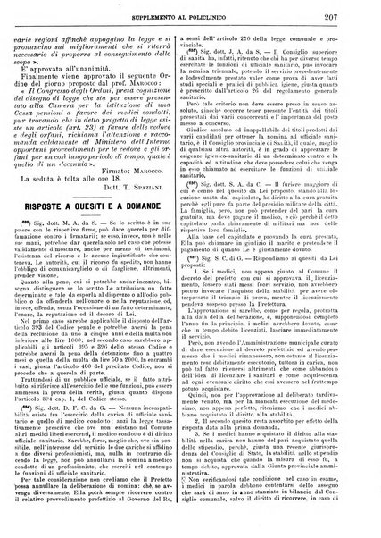 Supplemento al policlinico periodico di medicina, chirurgia ed igiene