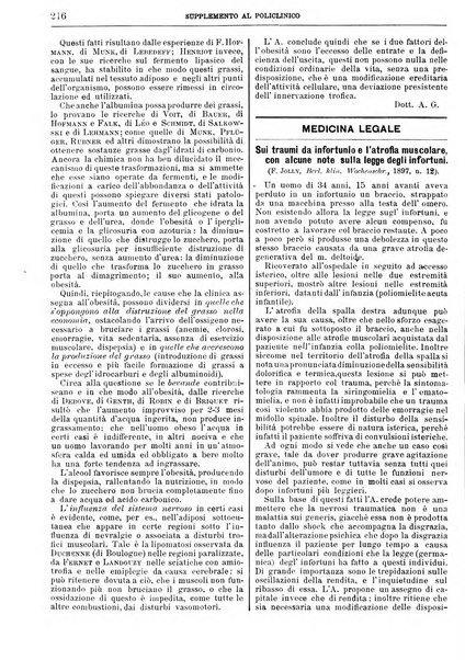 Supplemento al policlinico periodico di medicina, chirurgia ed igiene