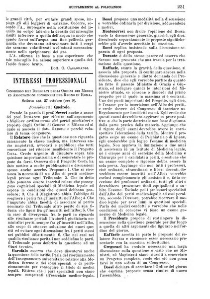 Supplemento al policlinico periodico di medicina, chirurgia ed igiene