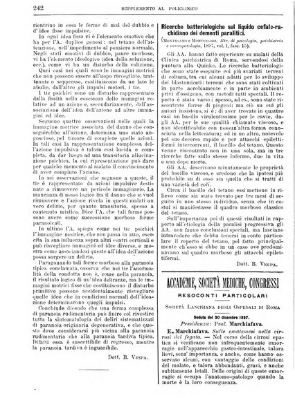 Supplemento al policlinico periodico di medicina, chirurgia ed igiene