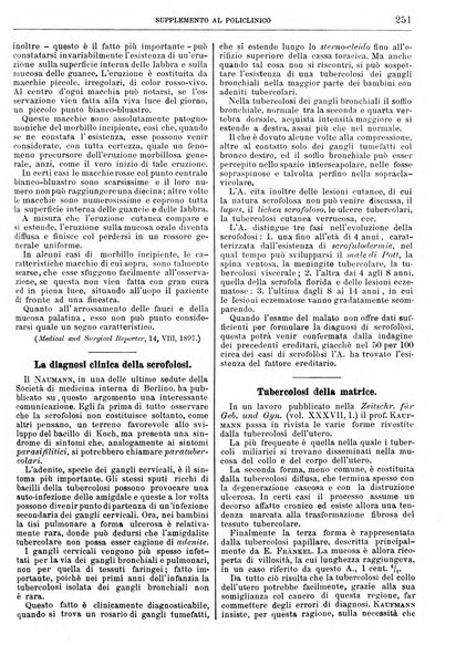 Supplemento al policlinico periodico di medicina, chirurgia ed igiene