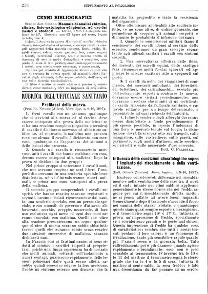 Supplemento al policlinico periodico di medicina, chirurgia ed igiene