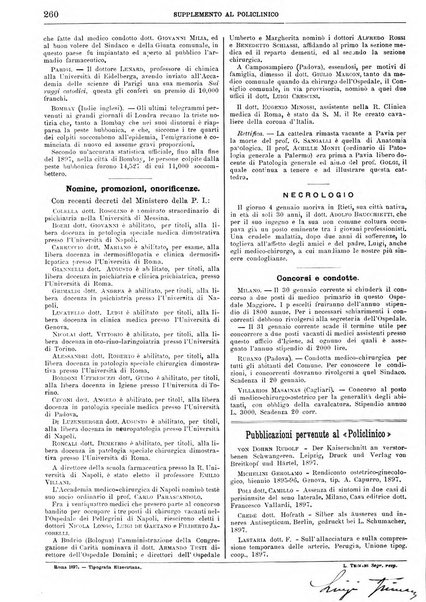 Supplemento al policlinico periodico di medicina, chirurgia ed igiene