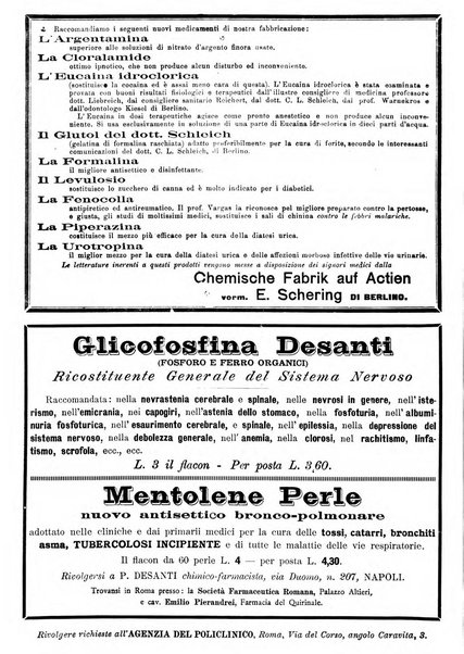 Supplemento al policlinico periodico di medicina, chirurgia ed igiene