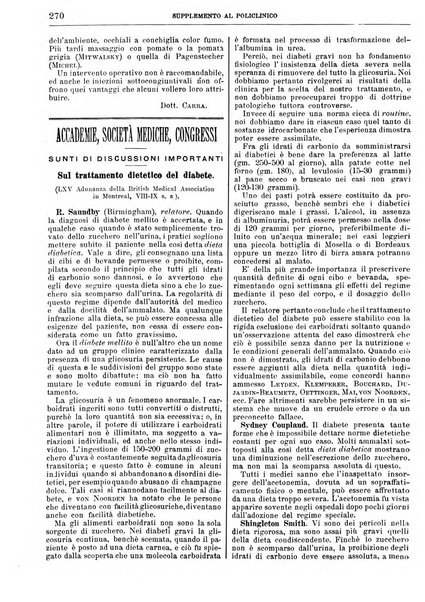 Supplemento al policlinico periodico di medicina, chirurgia ed igiene