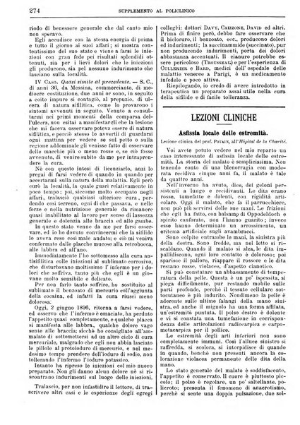 Supplemento al policlinico periodico di medicina, chirurgia ed igiene