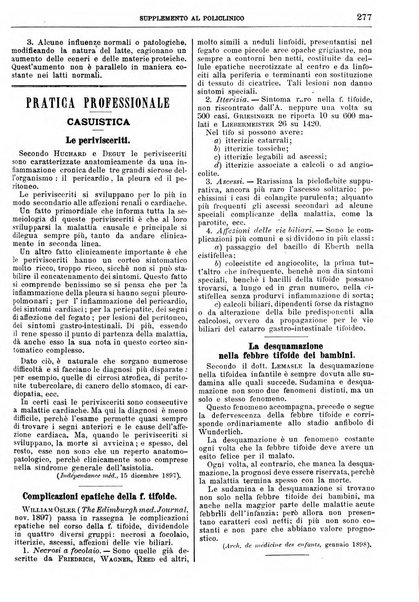 Supplemento al policlinico periodico di medicina, chirurgia ed igiene