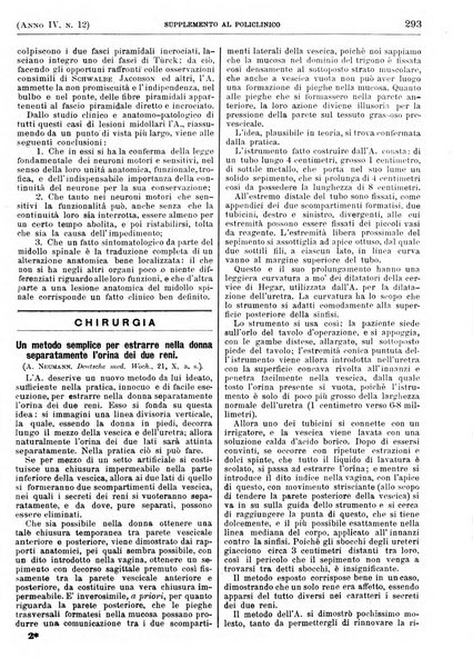 Supplemento al policlinico periodico di medicina, chirurgia ed igiene