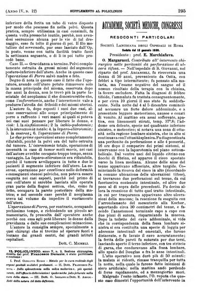 Supplemento al policlinico periodico di medicina, chirurgia ed igiene