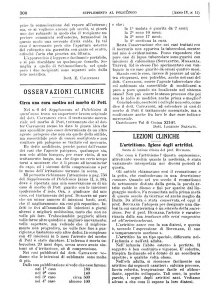 Supplemento al policlinico periodico di medicina, chirurgia ed igiene