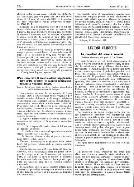 Supplemento al policlinico periodico di medicina, chirurgia ed igiene