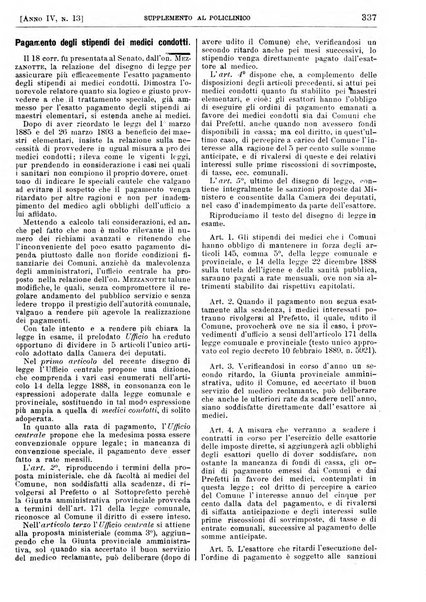 Supplemento al policlinico periodico di medicina, chirurgia ed igiene